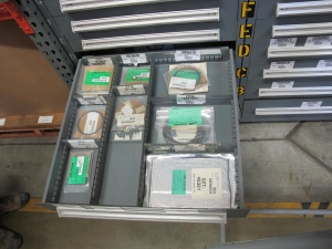 STANLEY VIDMAR HEAVY DUTY 12-DRAWER PARTS CABINET W/ CONTENTS (W-50) LOADING & HANDLING FEE $25-